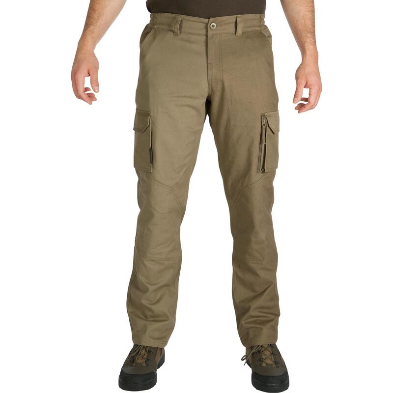 Pantalon De Caza Hombre Solognac Sgtr 900 Reforzado Marrón Tiempo Seco