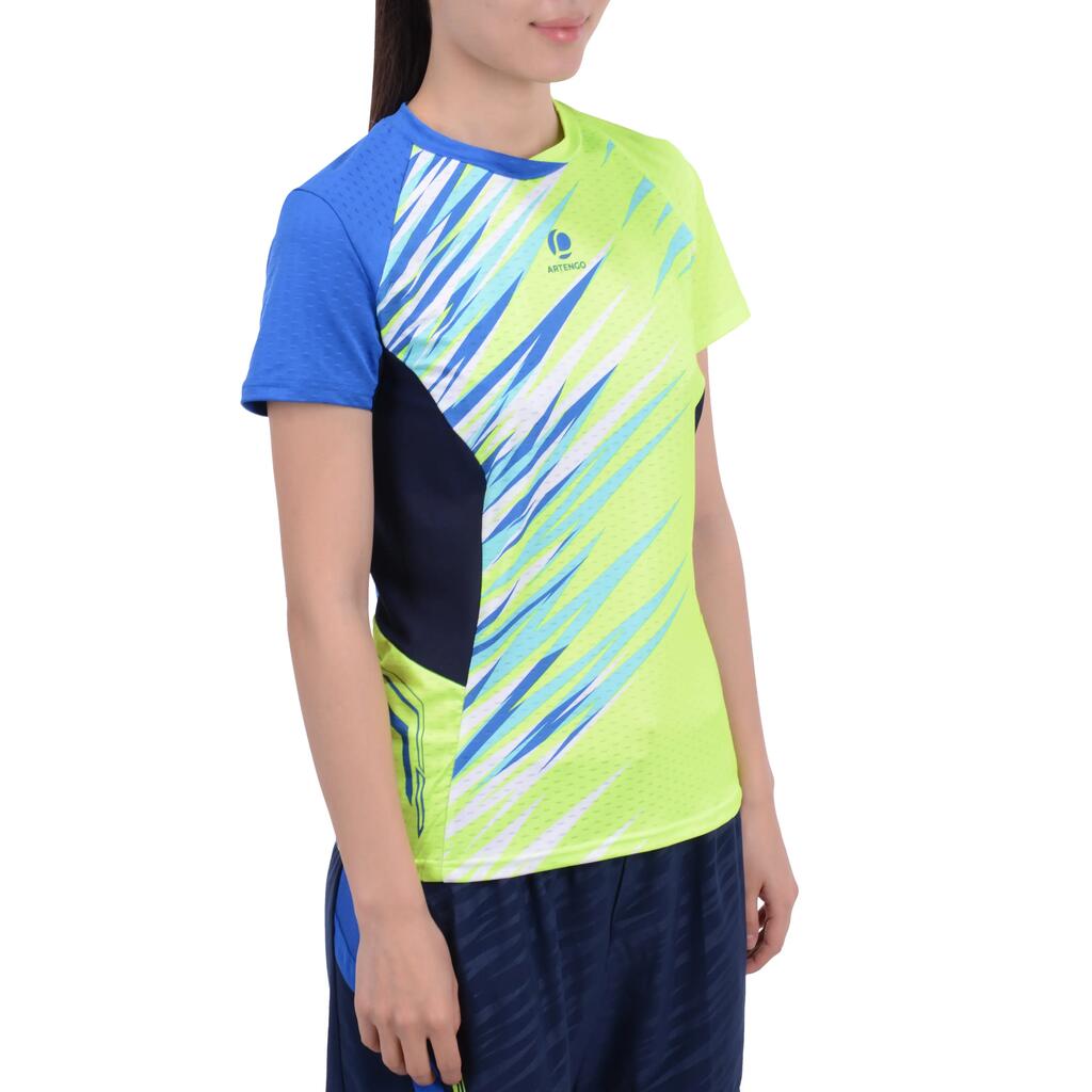 T-Shirt 860 Badminton Damen hellblau