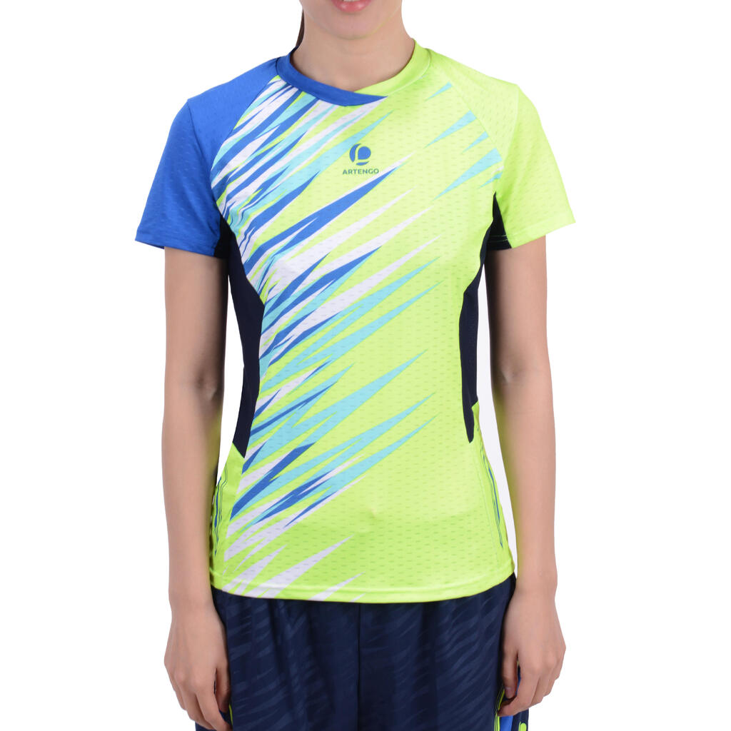 T-Shirt 860 Badminton Damen hellblau
