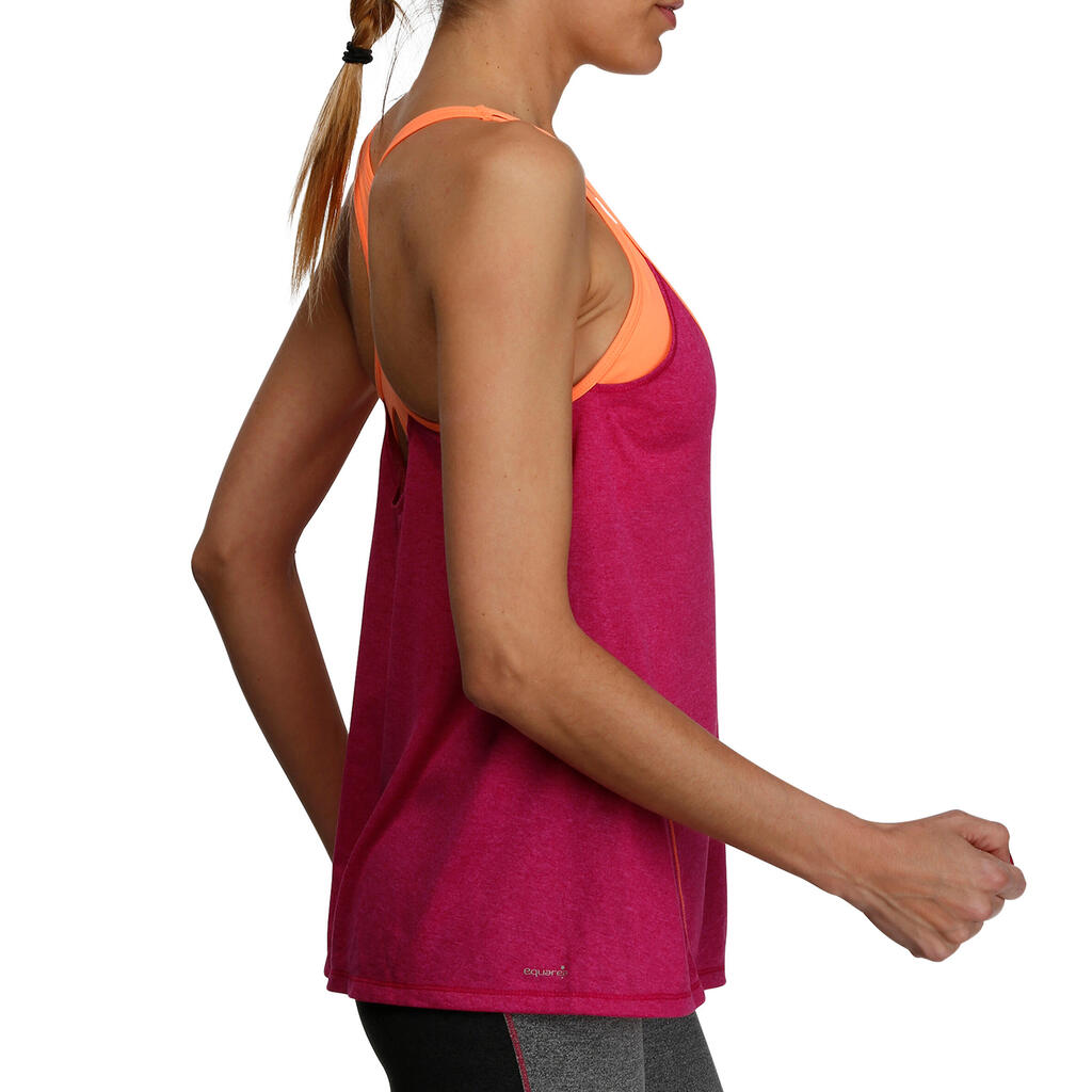 Top +Bustier Breathe+ Damen, dunkelrosa/orange