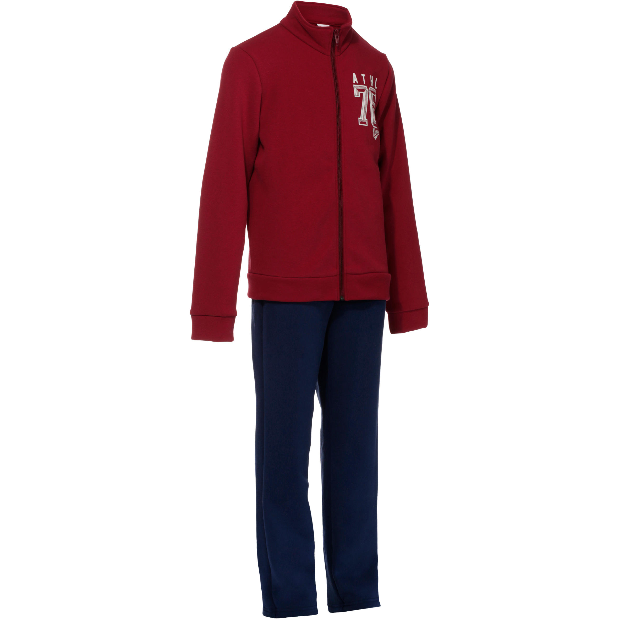 Warm'Y Boys' Gym Tracksuit - Burgundy 1/14