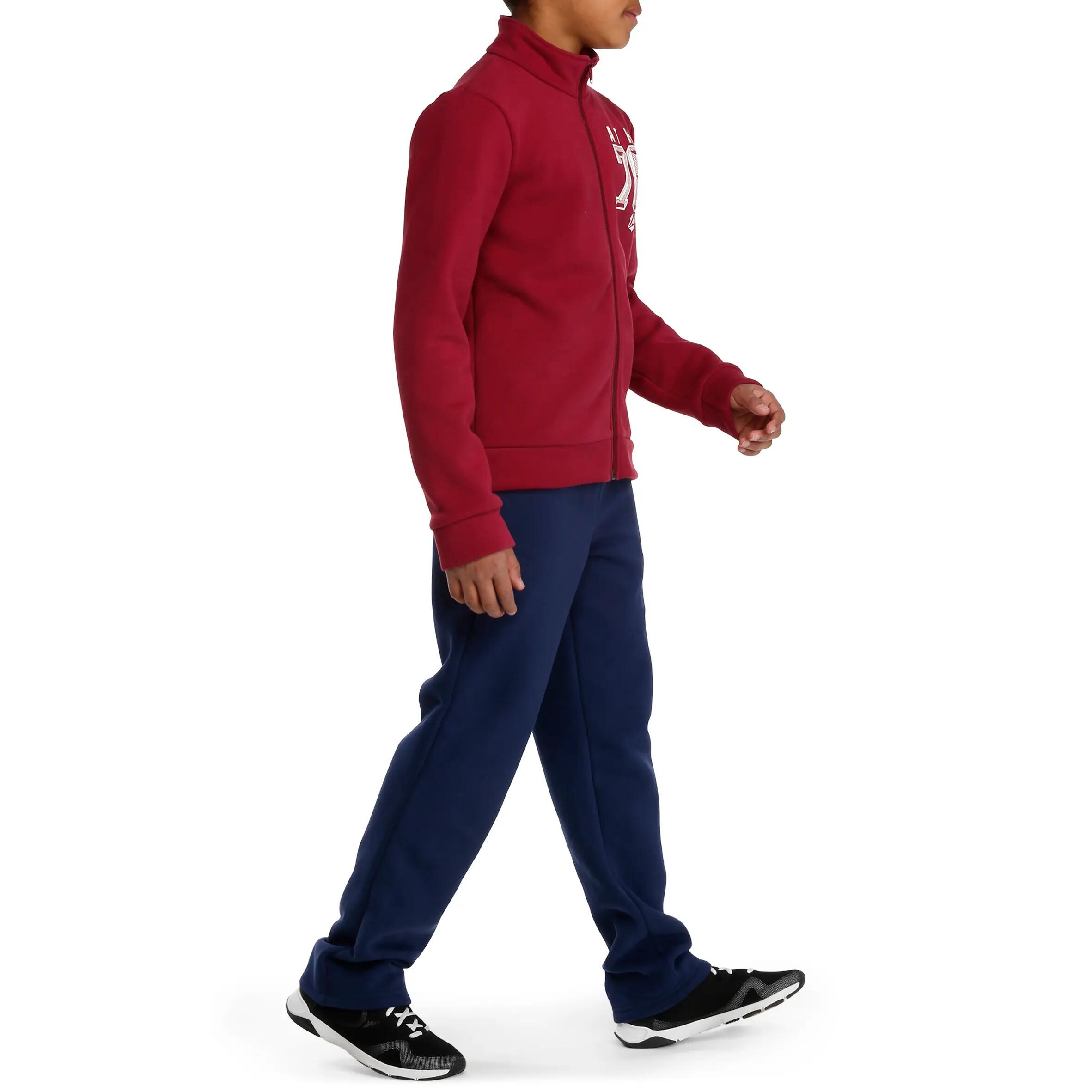 Warm'Y Boys' Gym Tracksuit - Burgundy 2/14