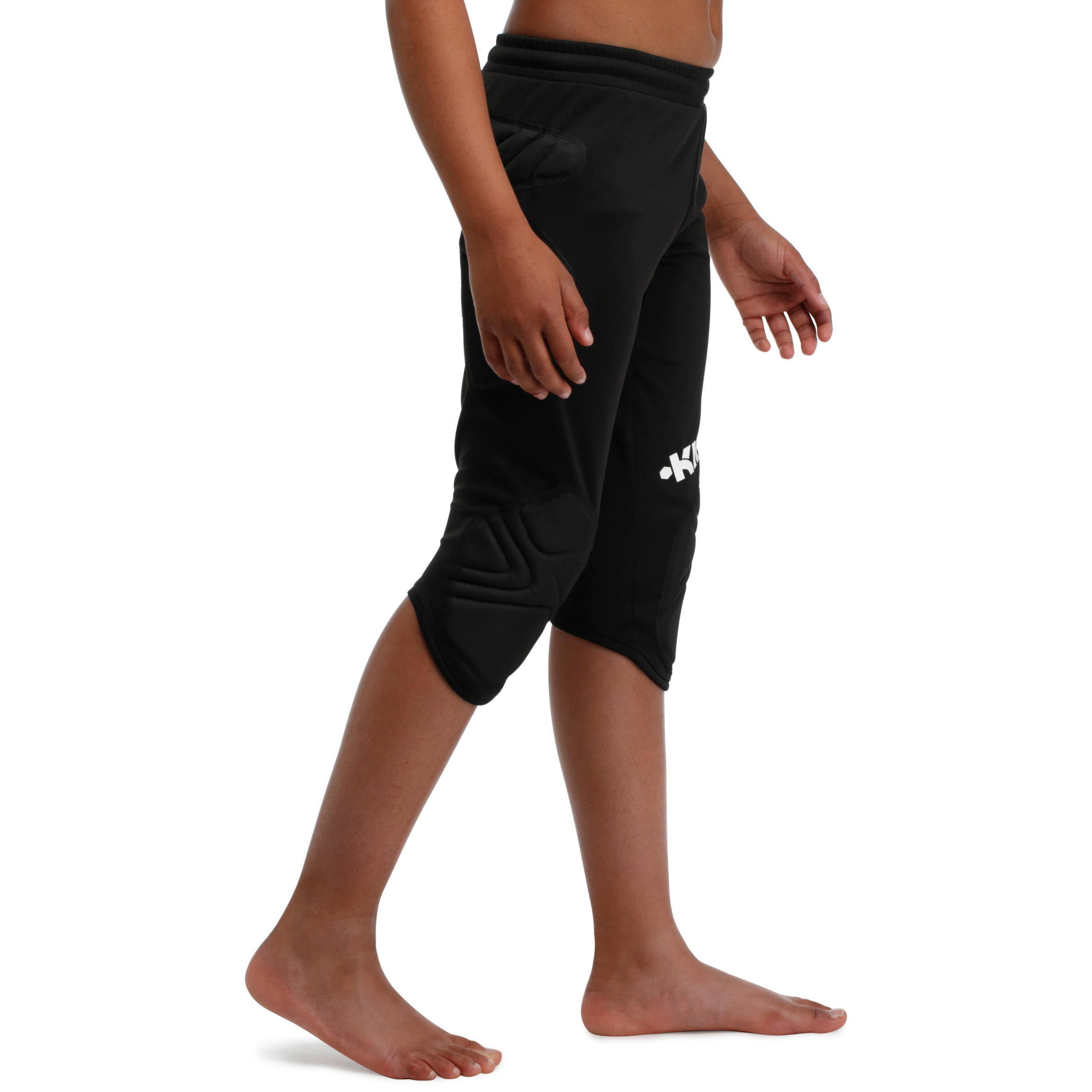 F300 Adult Football Goalkeeper 3/4 Length Bottoms - Black 3/9