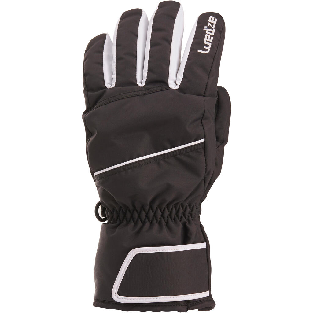 Ski gloves, child, gloves slide 300, black