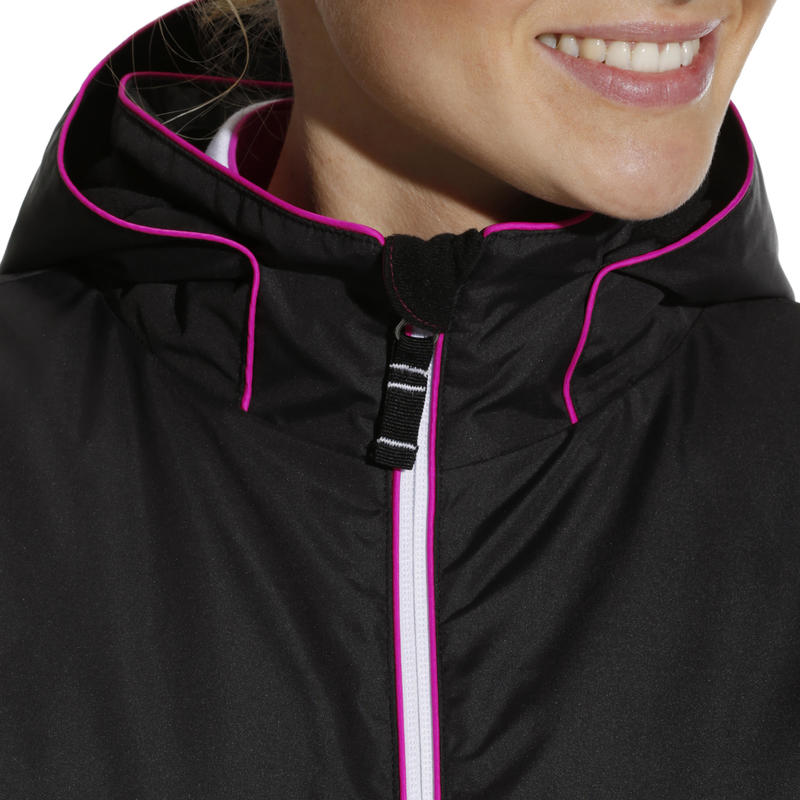 เสื้อแจ็คเก็ตเล่นสกีในลานสกีสำหรับผู้หญิงรุ่น SKI-P 100 (สีดำ)