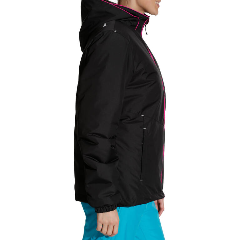 SKI-P 100 WOMEN'S PISTE SKI JACKET - BLACK