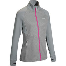 Sous-veste de ski Laine femme 500 Grise Rose