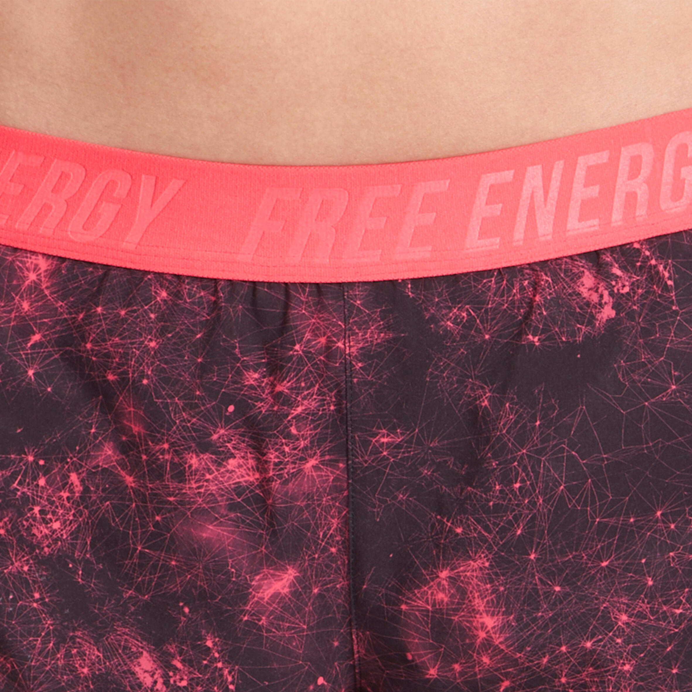 Energy Xtreme Women's 2-in-1 Fitness Shorts - Black/Pink Print 6/14