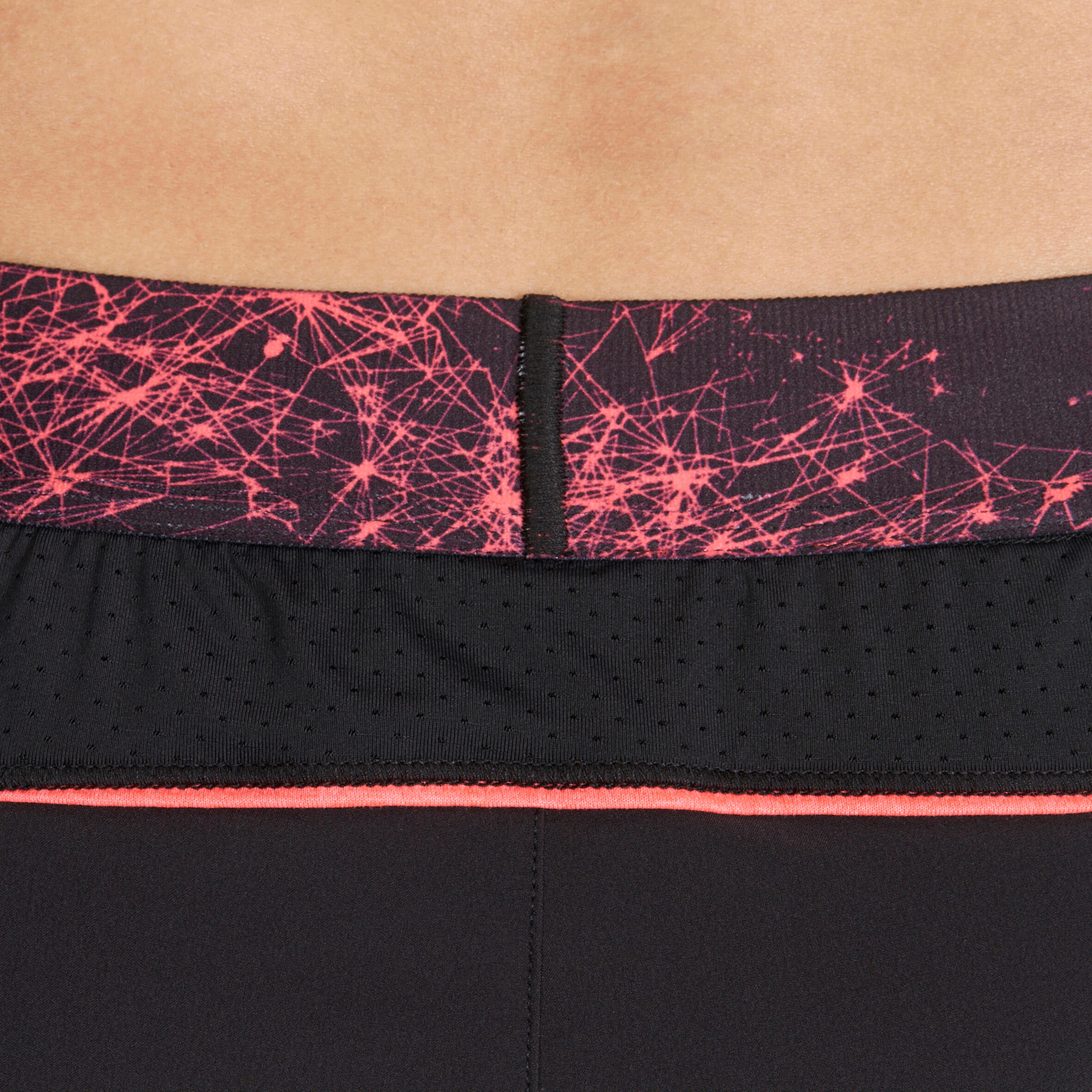 Energy Xtreme Women's 2-in-1 Fitness Shorts - Black/Printed Waistband 10/13
