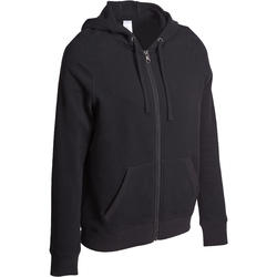 Veste 520 capuche Pilates Gym douce femme noir