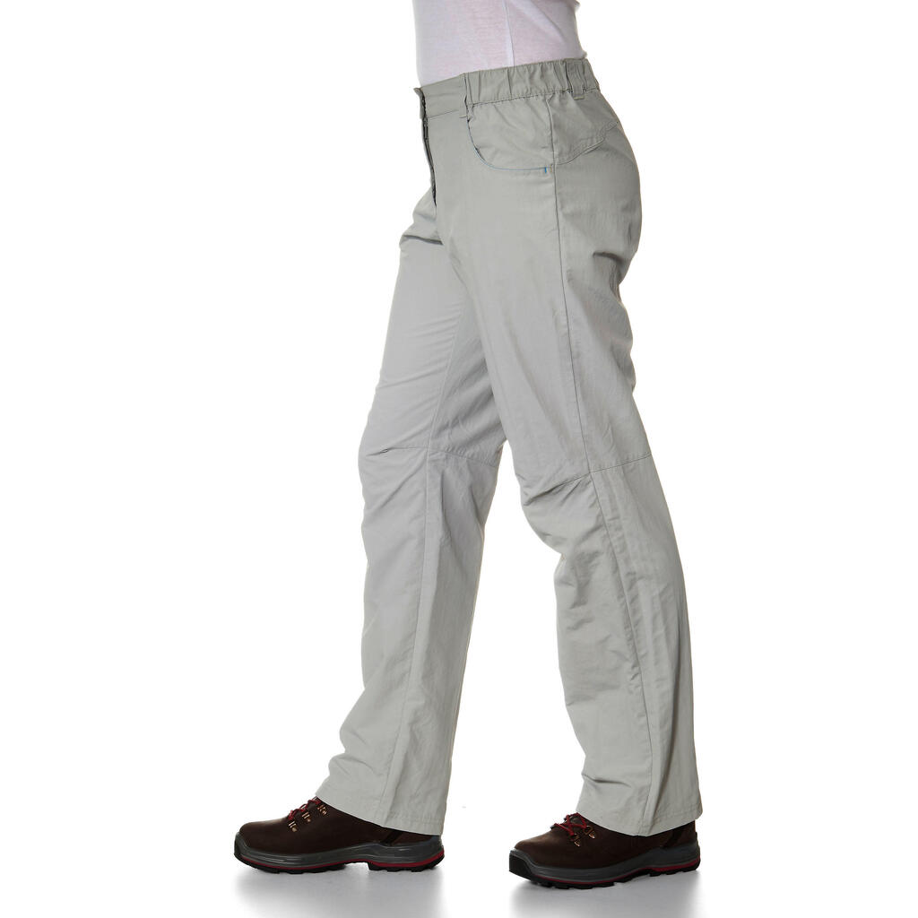 Wanderhose Forclaz 50 Damen hellgrau