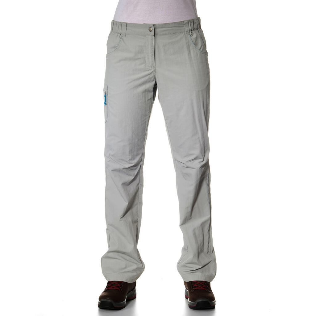 Wanderhose Forclaz 50 Damen hellgrau