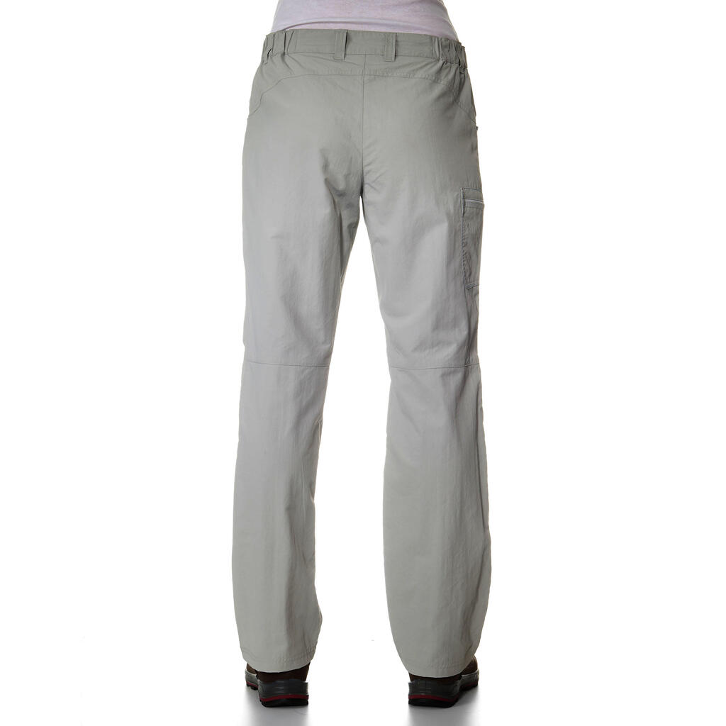 Wanderhose Forclaz 50 Damen hellgrau