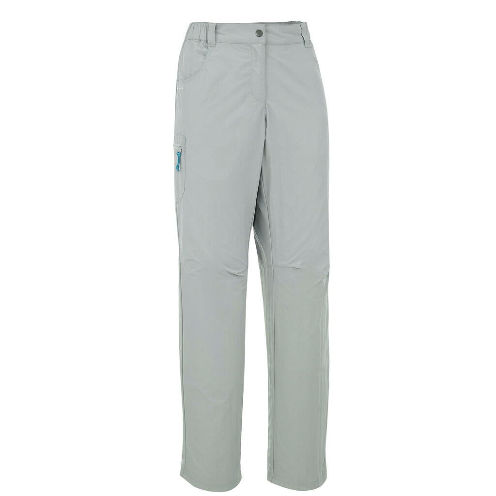 Wanderhose Forclaz 50 Damen hellgrau