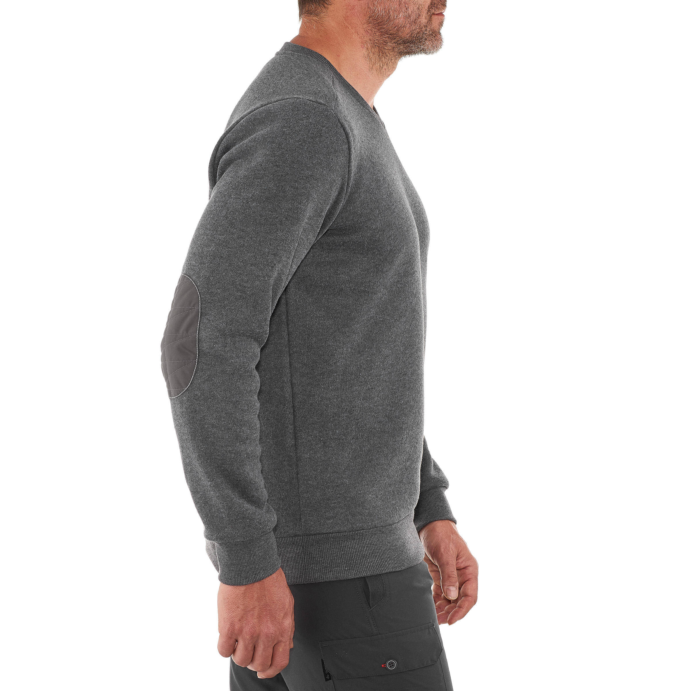 Men’s hiking jumper - NH150 - V-neck -  4