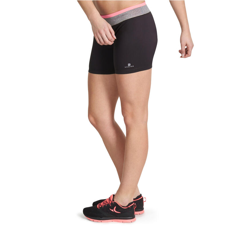 Short cardio fitness femme noir 100