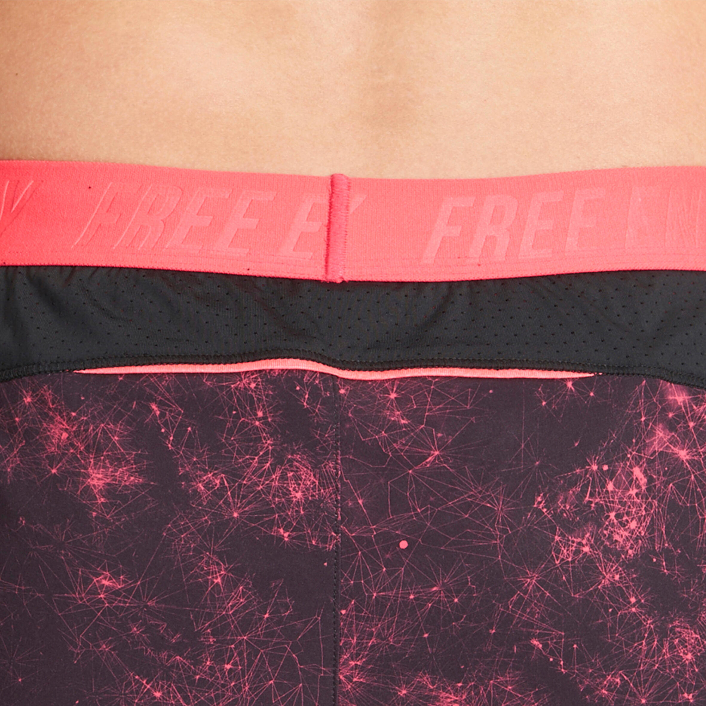 Energy Xtreme Women's 2-in-1 Fitness Shorts - Black/Pink Print 10/14
