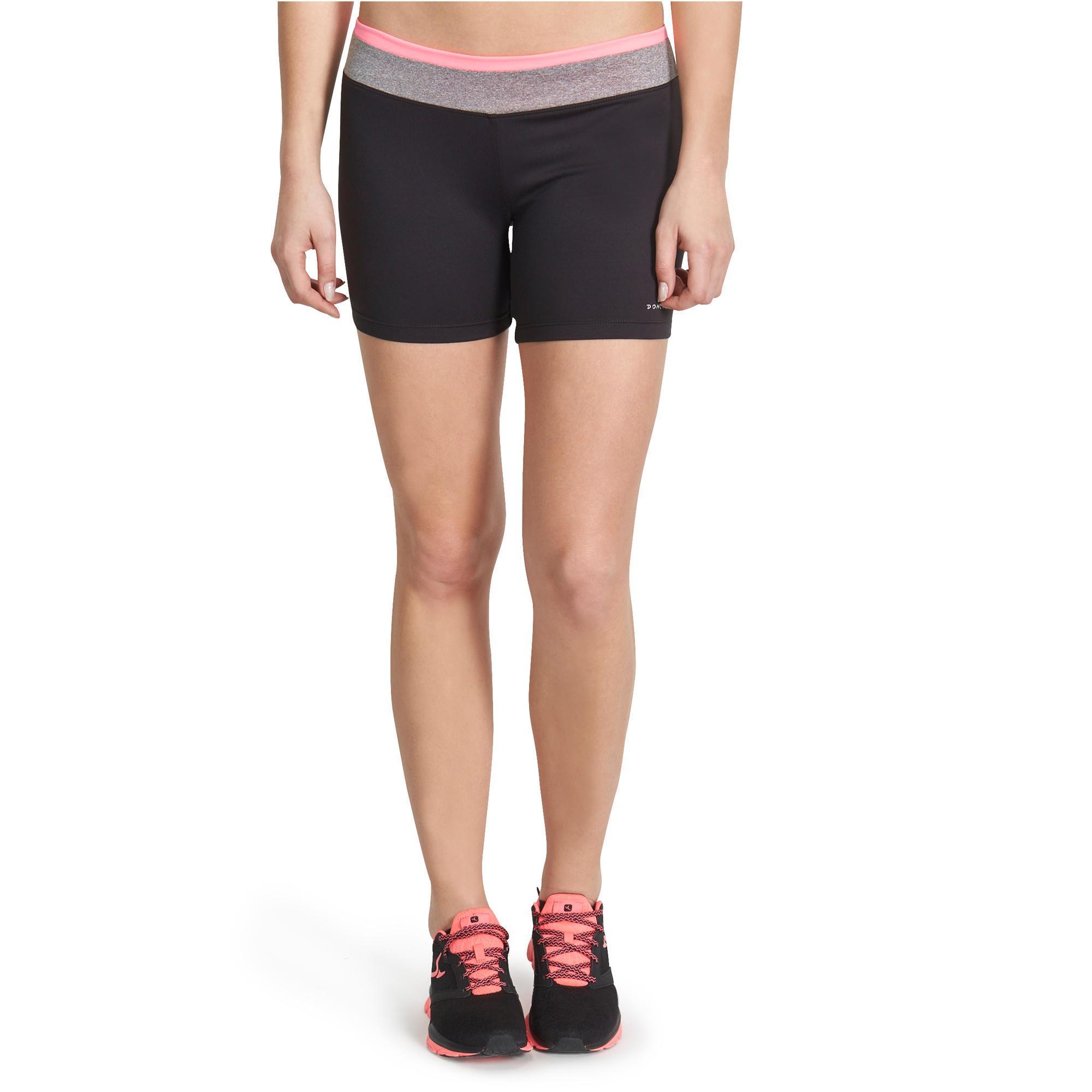 decathlon women's 2 in 1 cardio fitness shorts