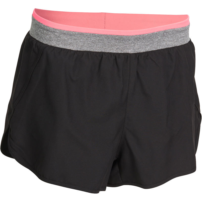Short entraînement cardio femme noir 100 Short entraînement cardio femme noir 100