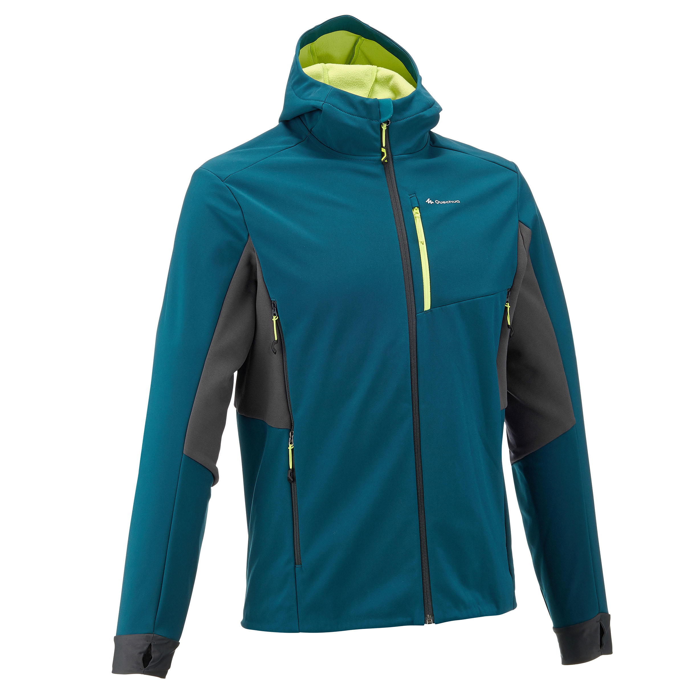 FORCLAZ WindWarm 500 Men's Softshell Hiking Jacket - Dark Green