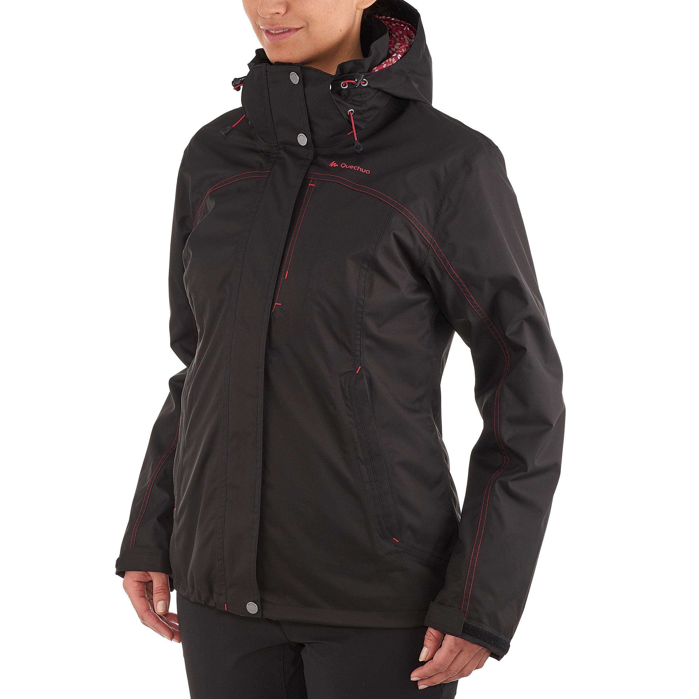 Rainwarm 100 Women's 3-in-1 Trekking Jacket - Black 3/26
