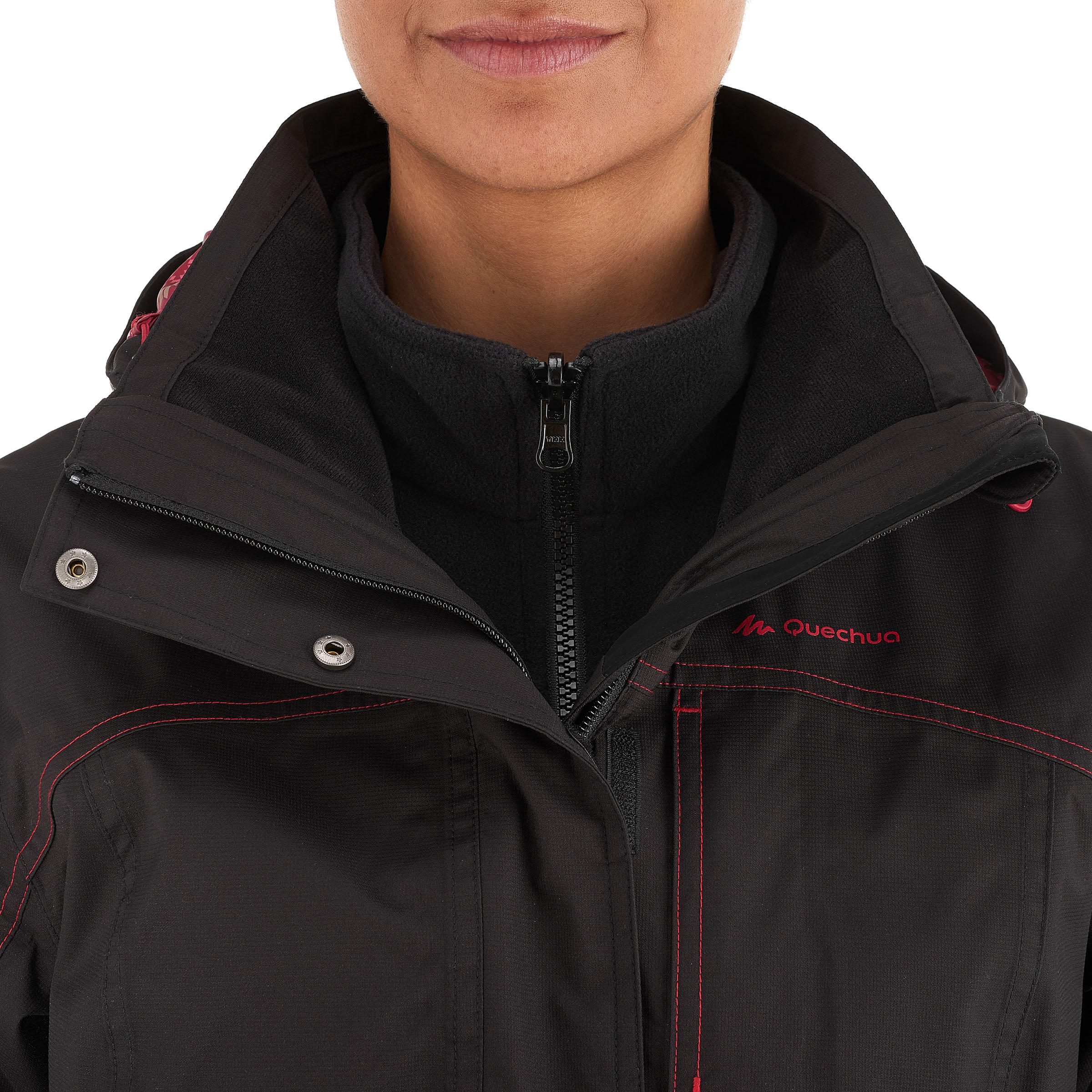 Rainwarm 100 Women's 3-in-1 Trekking Jacket - Black 26/26