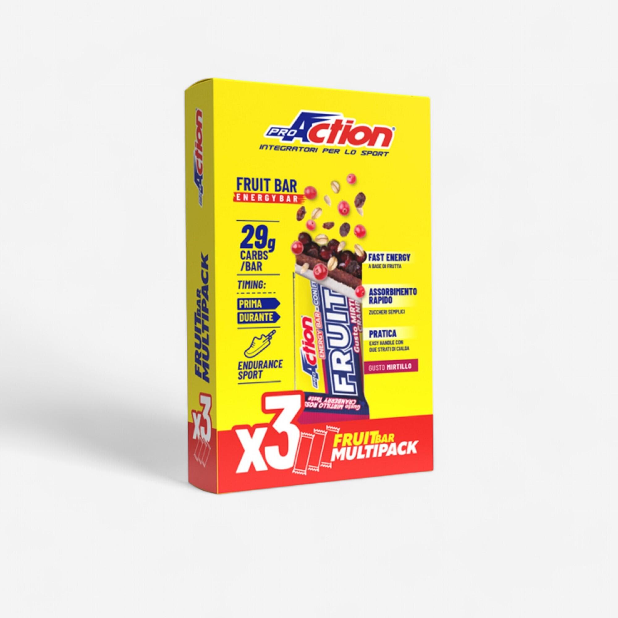 PROACTION Promo 2+1 Barretta Fruit Bar Endurance Mirtillo 3x40g Proaction