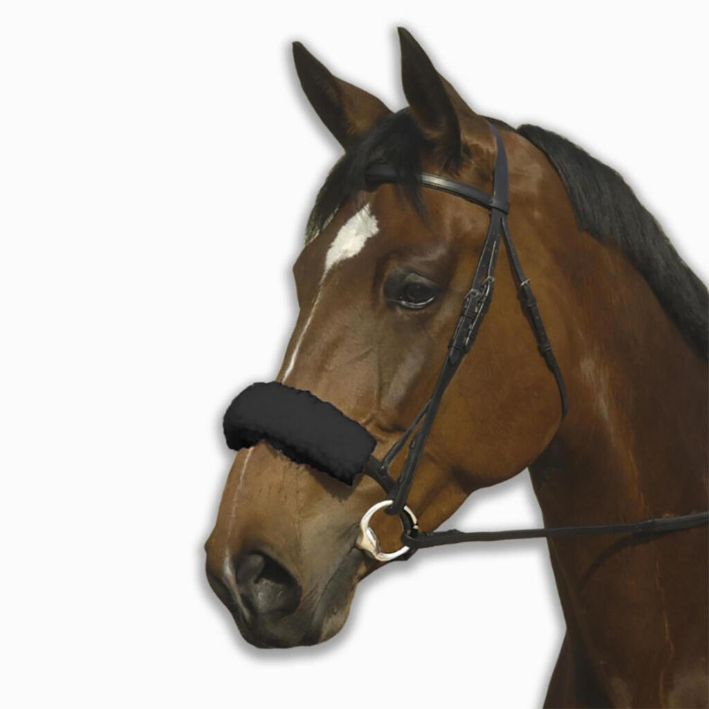 Funda de bozal para caballo de equitación - Fouganza negro