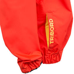 Coupe vent vareuse dériveur/catamaran enfant 100 rouge corail/jaune