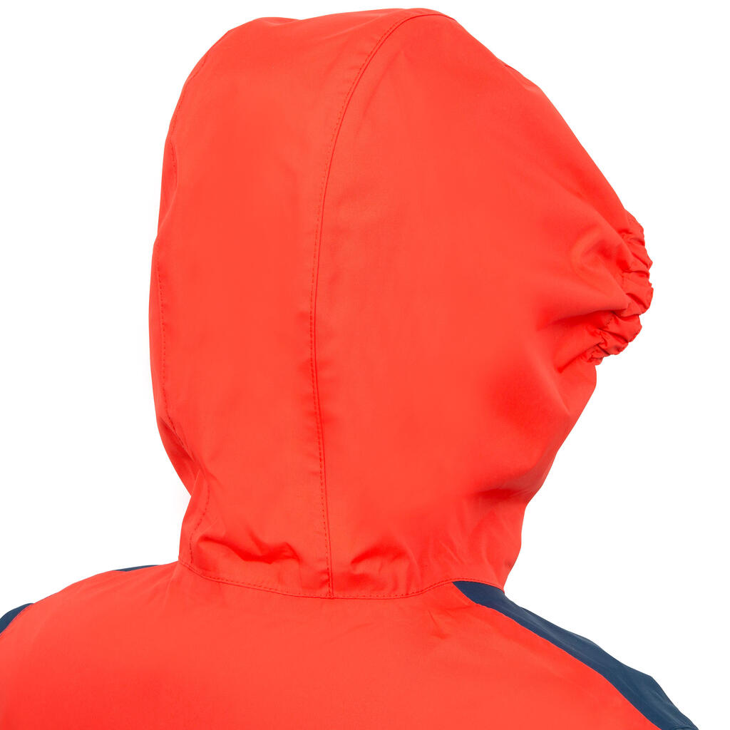 100 Children's Dinghy/Catamaran Windproof Anorak - Dark Blue/Red Coral