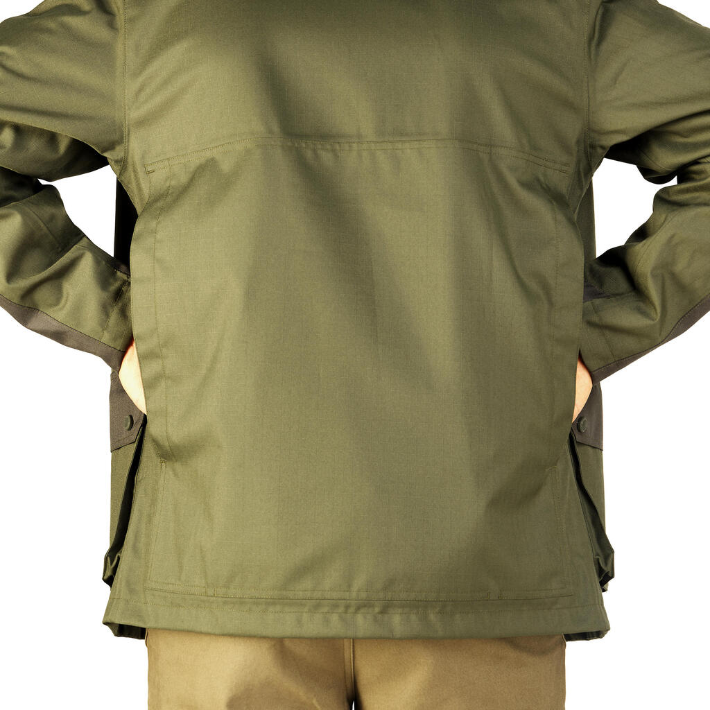 CHAQUETA CAZA IMPERMEABLE REFUERZO 100 VERDE