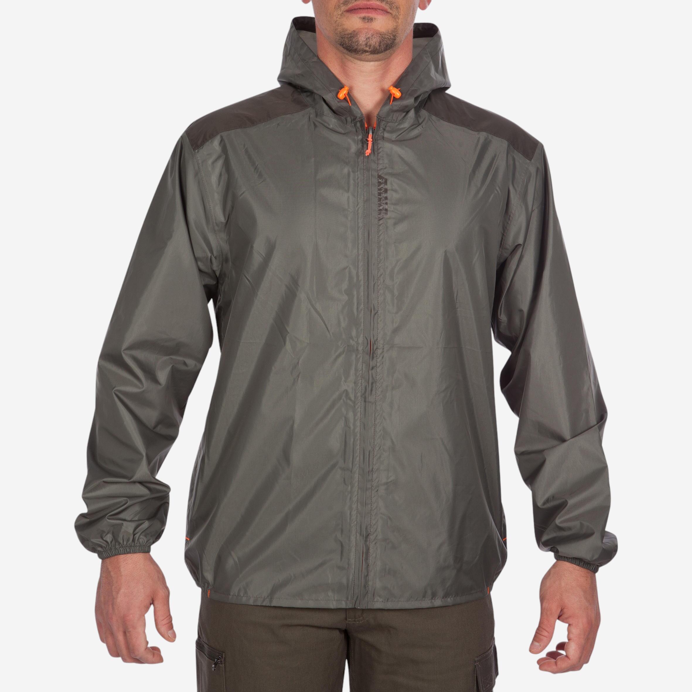 SOLOGNAC Impermeable Home Solognac 100 Caça Verd Jaqueta Impermeable Lleugera