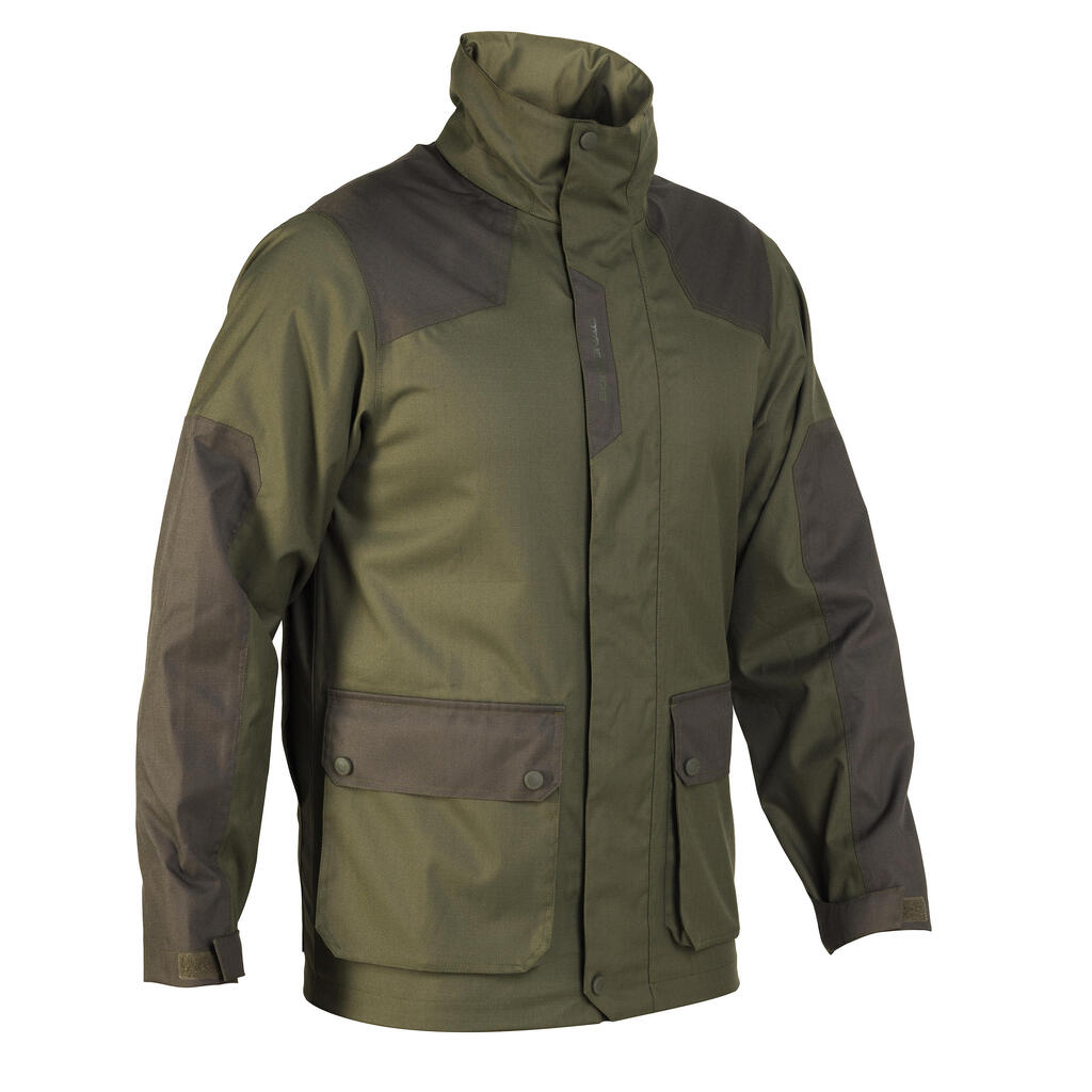 Chaqueta impermeable de avistamiento para Hombre Solognac 500 verde