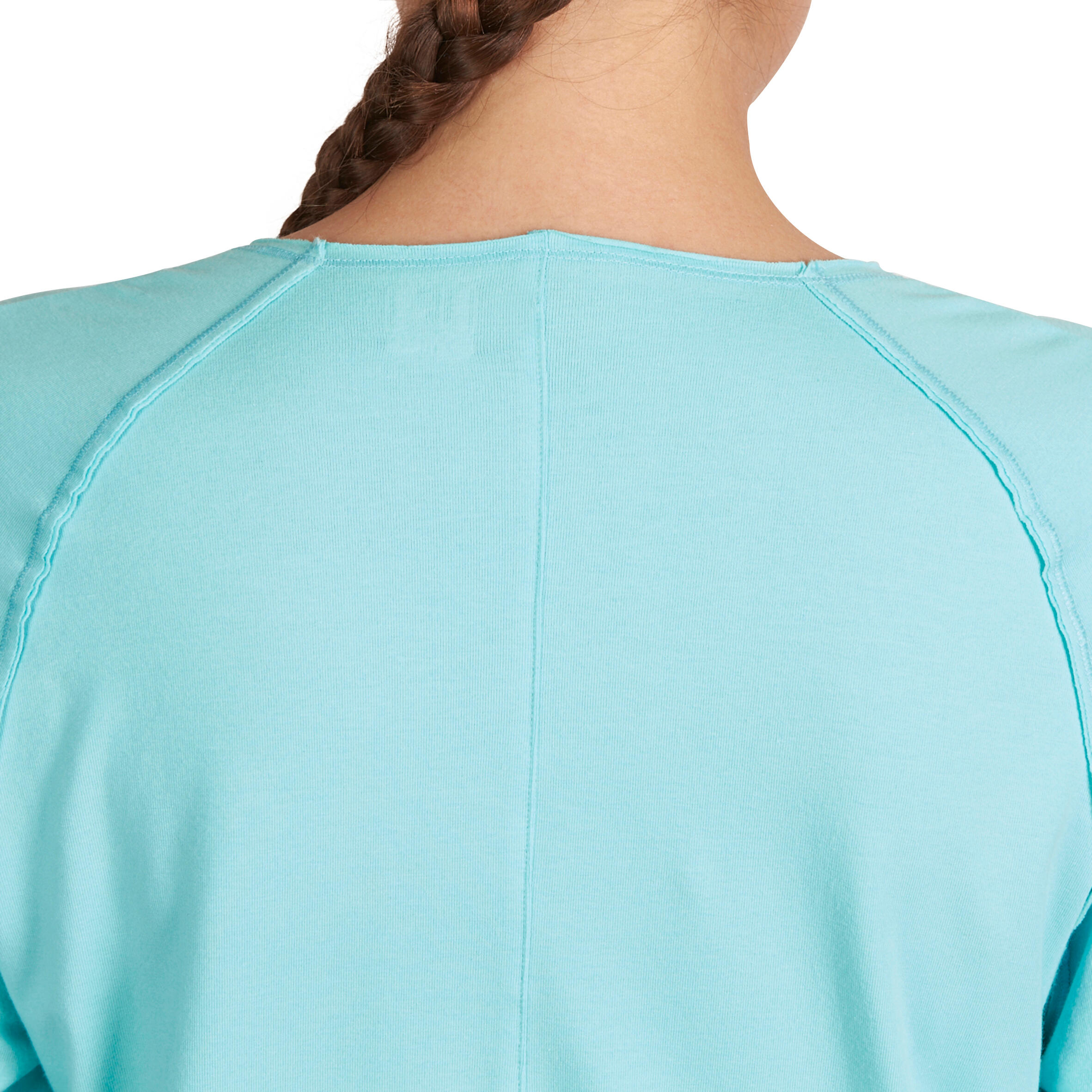 Women's Organic Cotton Long-Sleeved Yoga T-Shirt - Blue 11/13