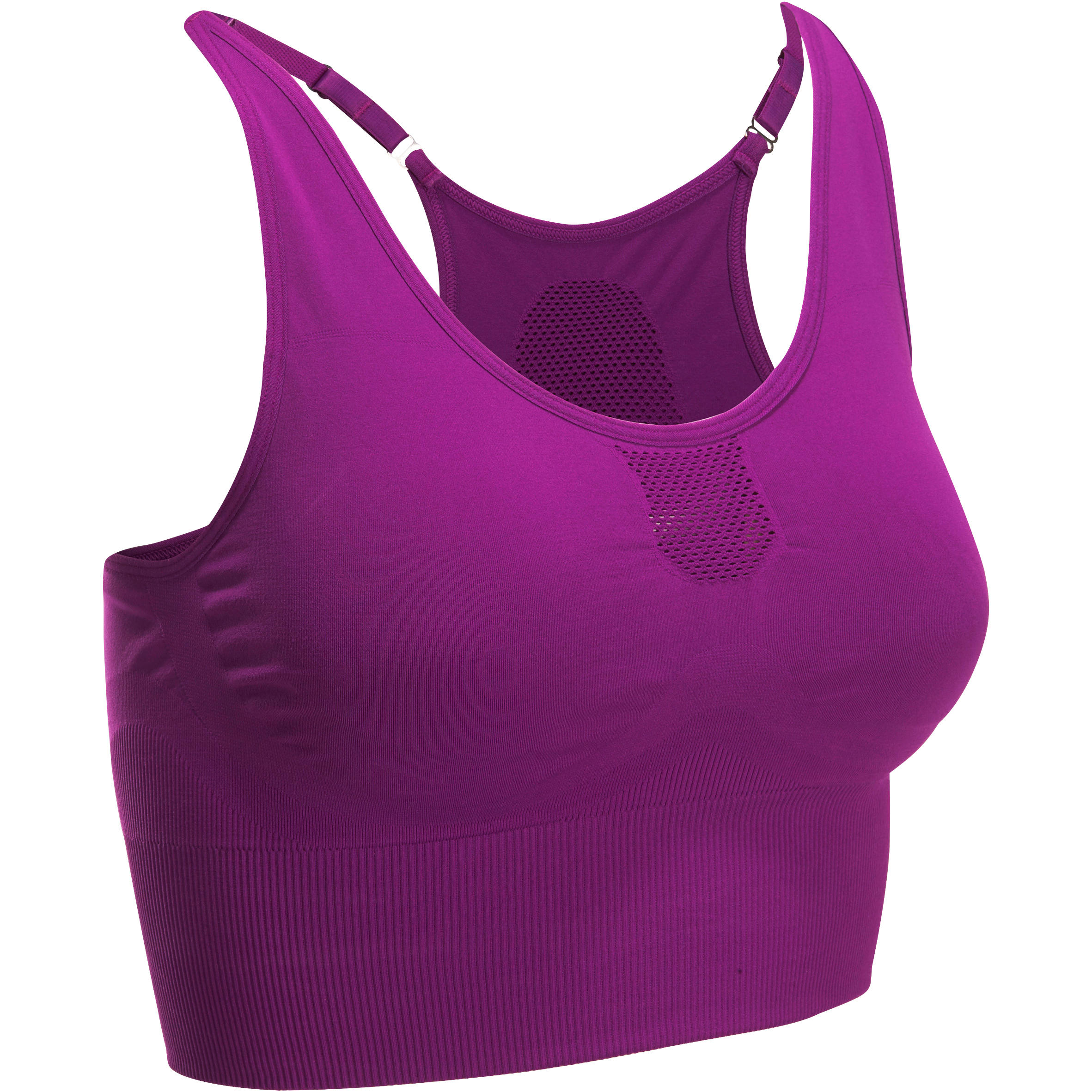 DOMYOS Yoga+ Women's Seamless Sports Bra - Purple