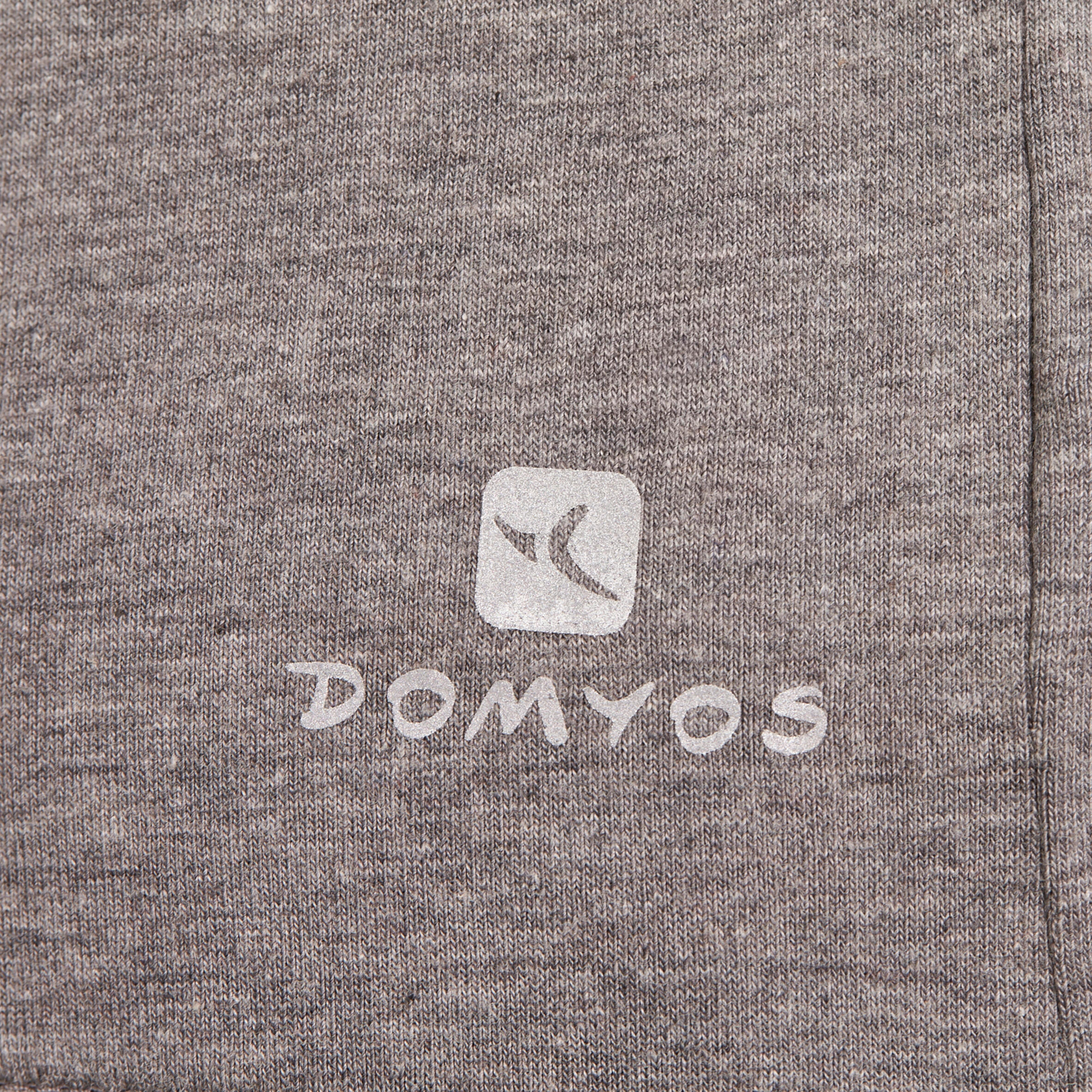 Women's Organic Cotton Long-Sleeved Yoga T-Shirt - Mottled Grey 11/12