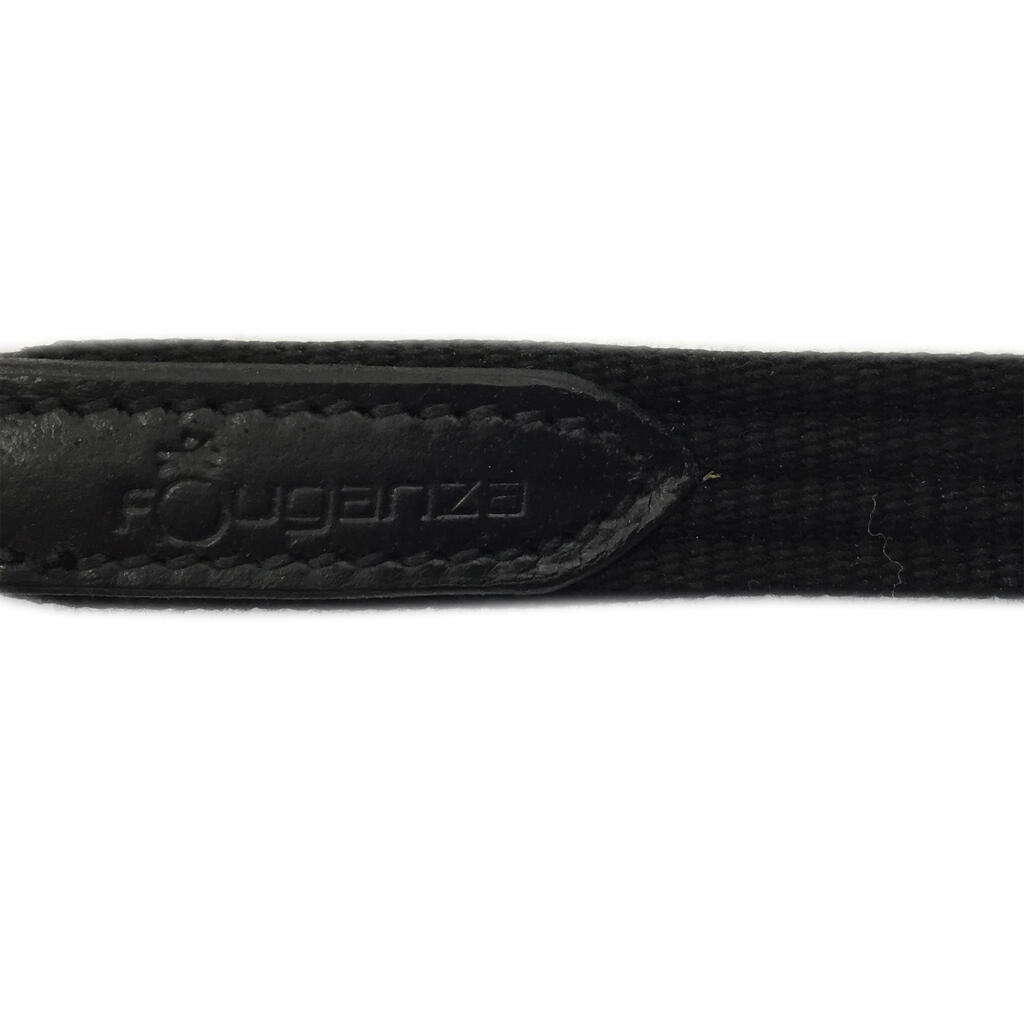 Jaquimón con riendas para equitación bozal francés - Fouganza 100 negro