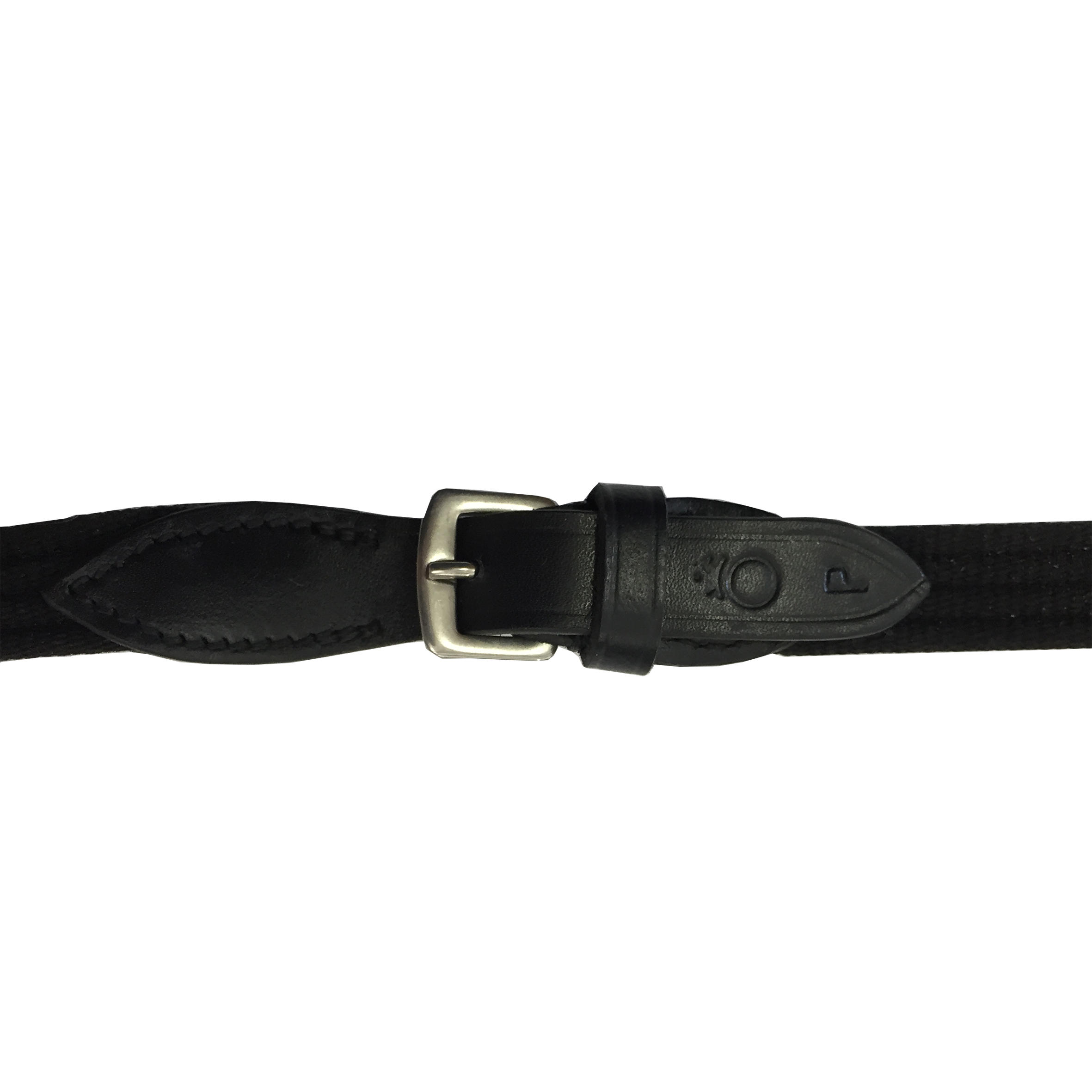 Horse & Pony Riding Leather Bridle with French Noseband & Reins - 100 Black - FOUGANZA