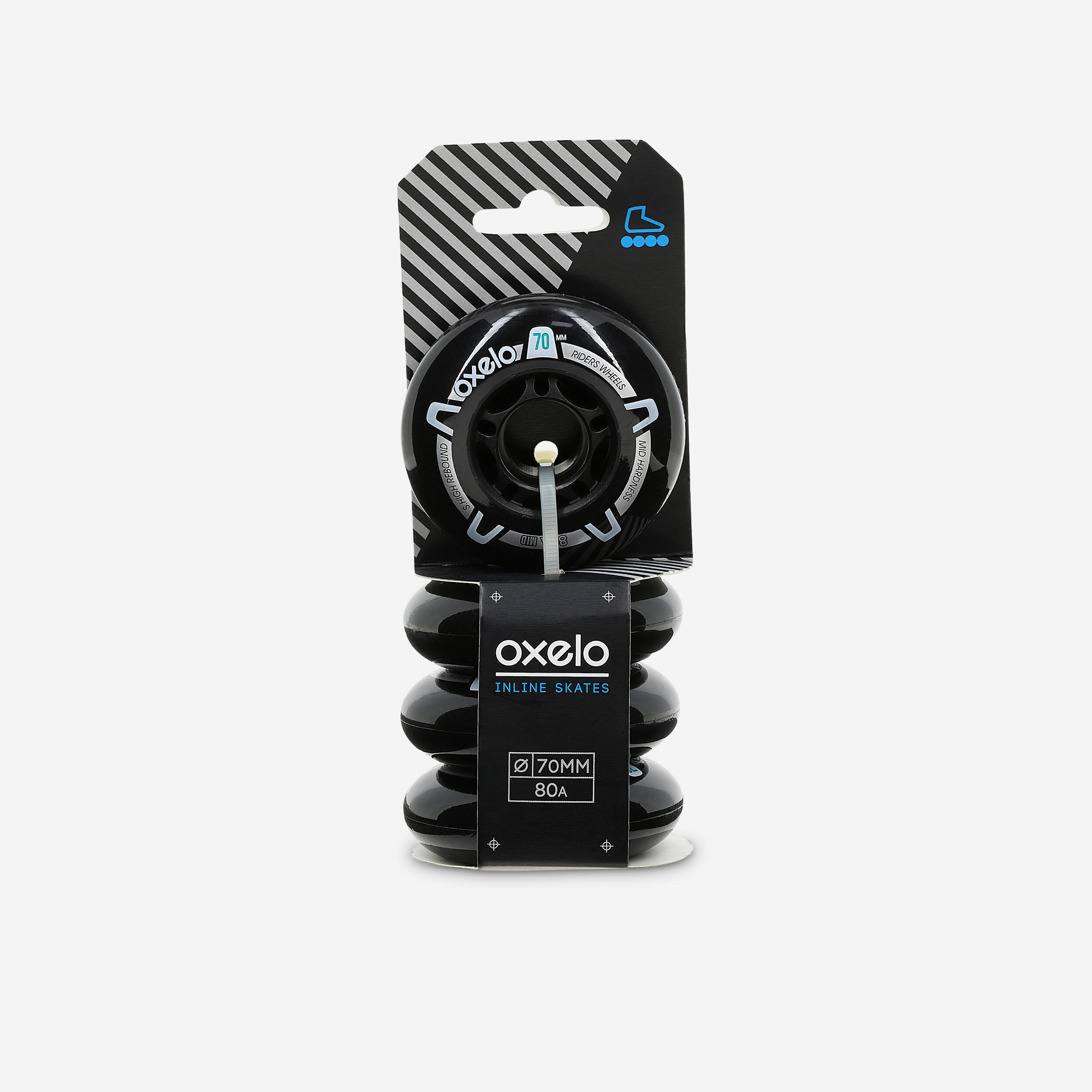 4 Roues de Roller en Ligne 70MM 80A - Enfants - OXELO