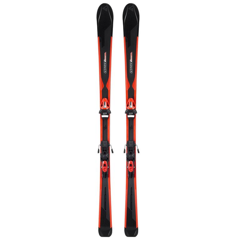 SKI DE PISTE HOMME AVEC FIXATION BOOST 300 ARCHTEC ROUGE ET NOIR