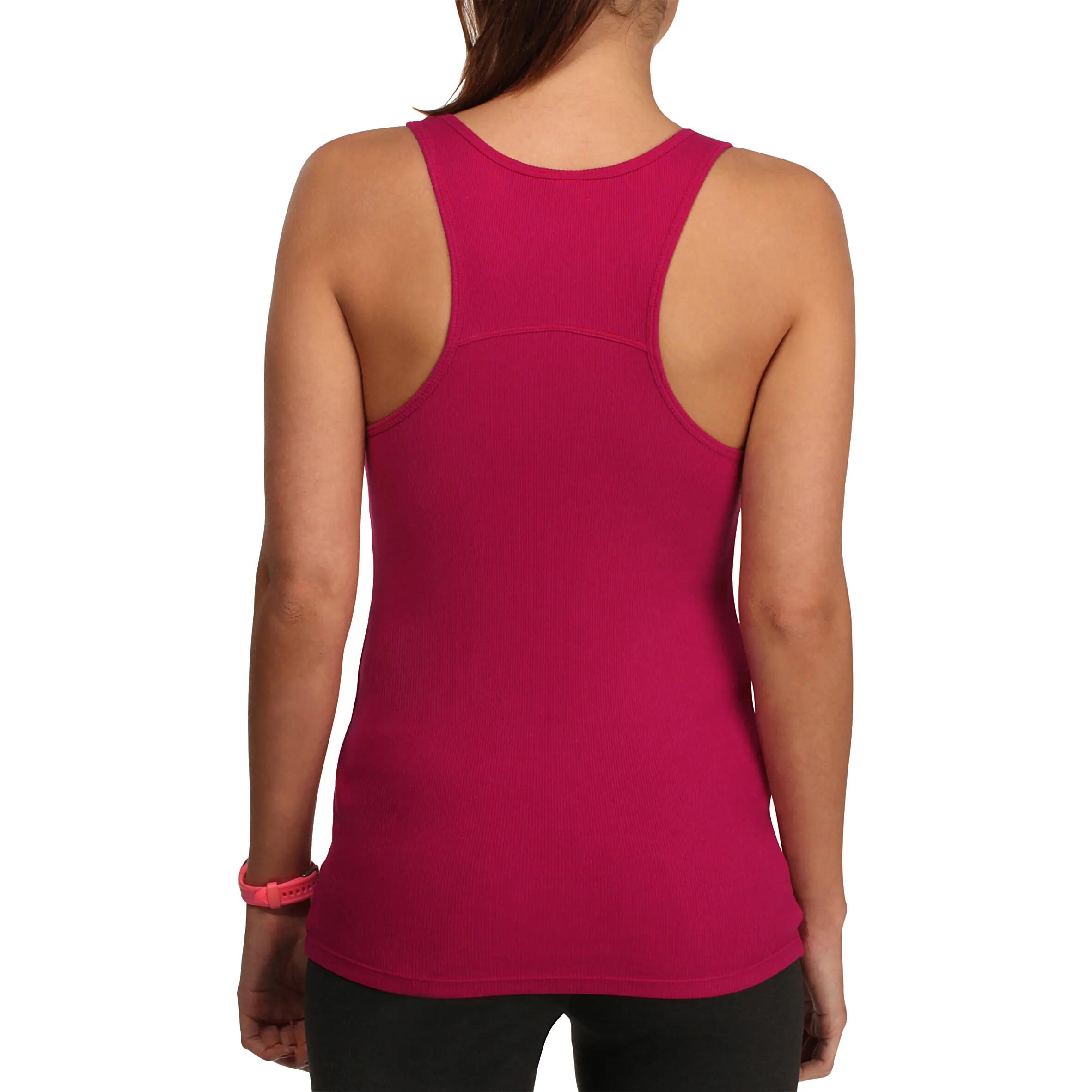 Women's Fitness 2x2 Rib, Scoop-neck Tank Top - Pink 4/10
