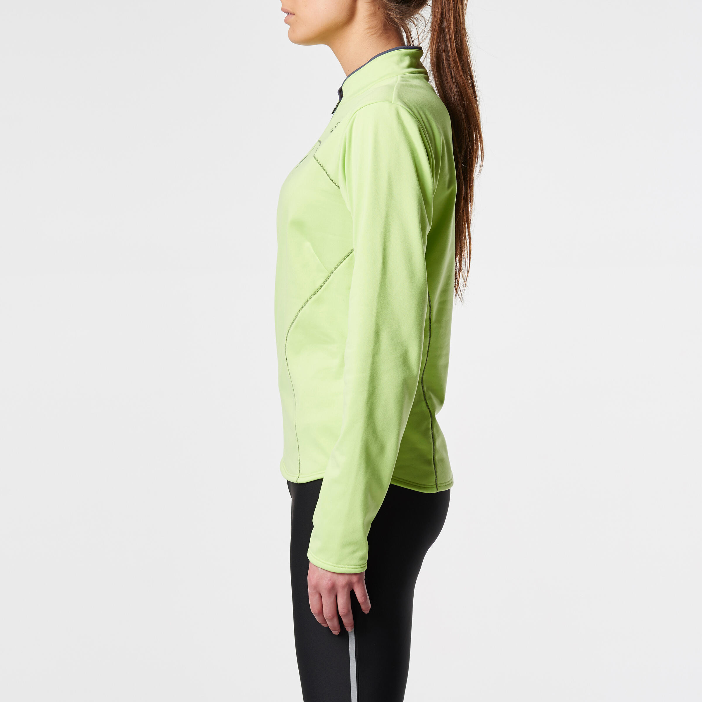 Ekiden Women's Warm Long Sleeved Running Jersey - Green 4/11