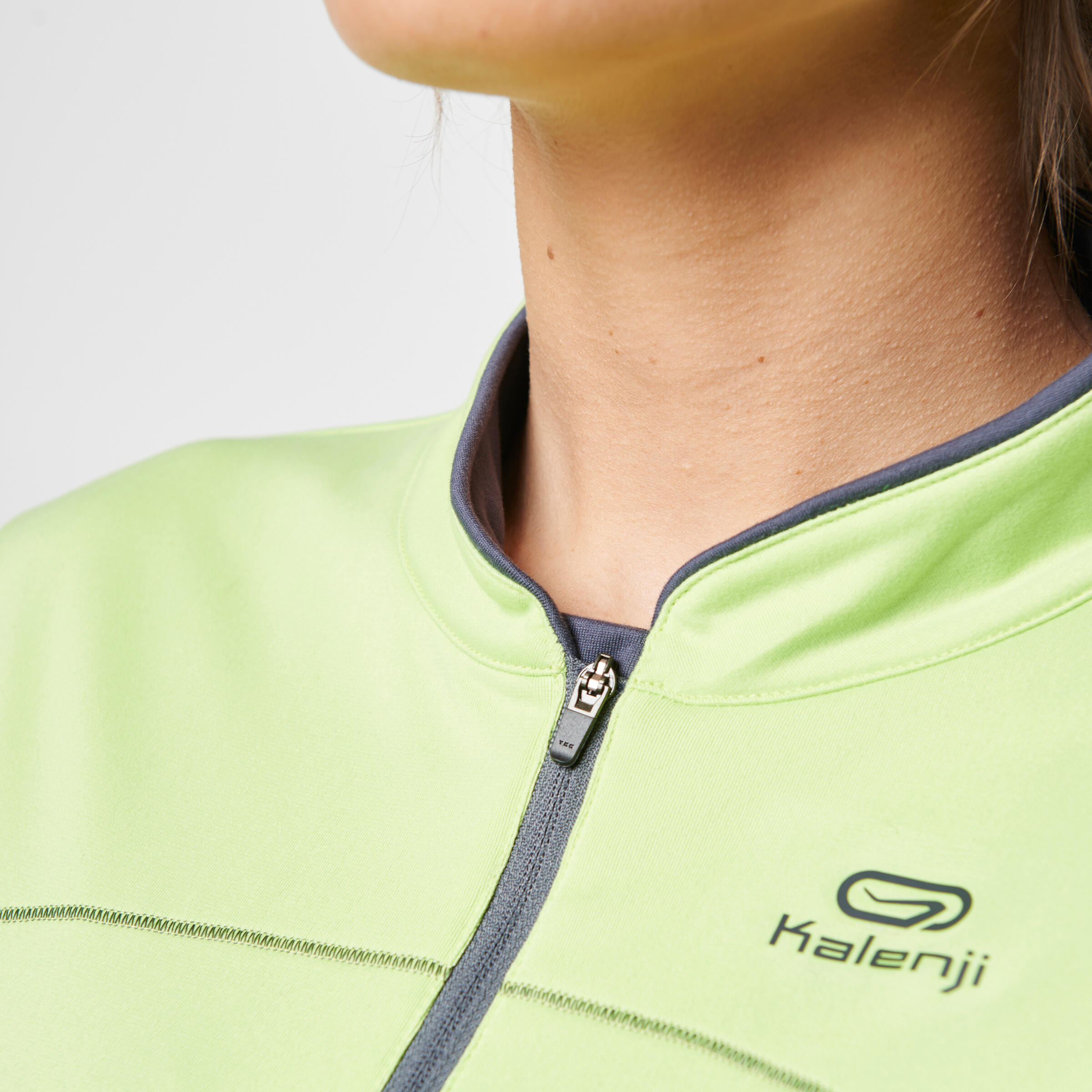 Ekiden Women's Warm Long Sleeved Running Jersey - Green 9/11