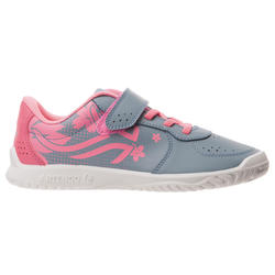 CHAUSSURES ENFANT TENNIS TS130 GRIS ROSE ARTENGO