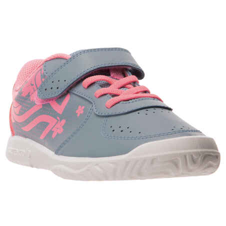 TS130 Kids' Tennis Shoes - Grey/Pink