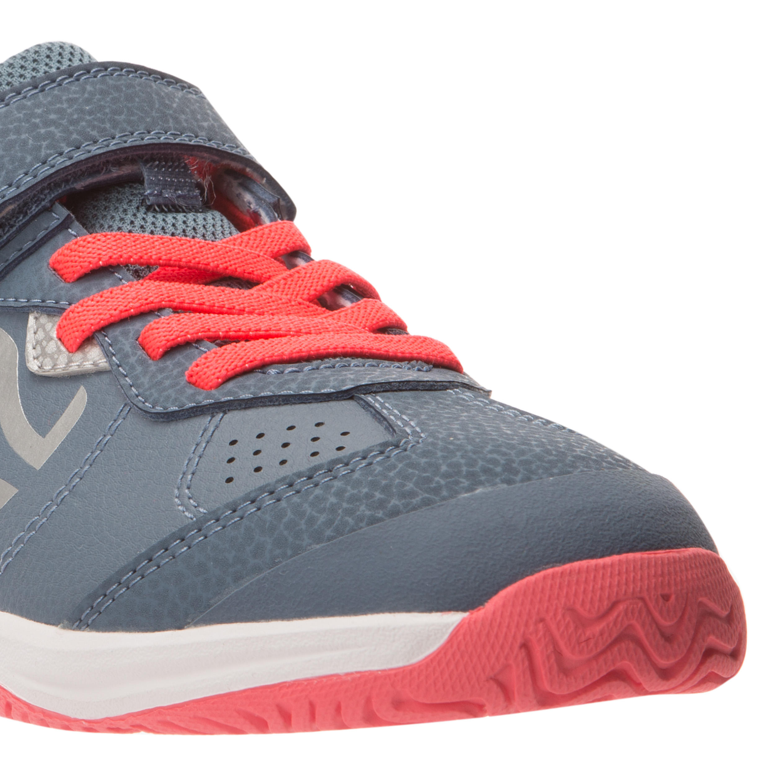 TS760 Kids' Tennis Shoes - Grey/Pink 7/10