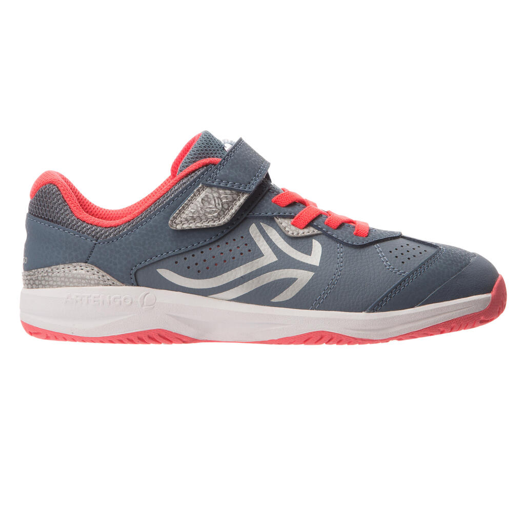 DJEČJE TENISICE ZA TENIS TS760 SIVE/RUŽIČASTE