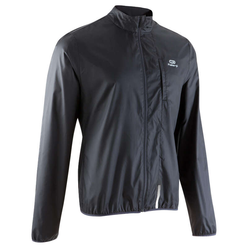 KALENJI Run Wind Men's Running Jacket Black Decathlon