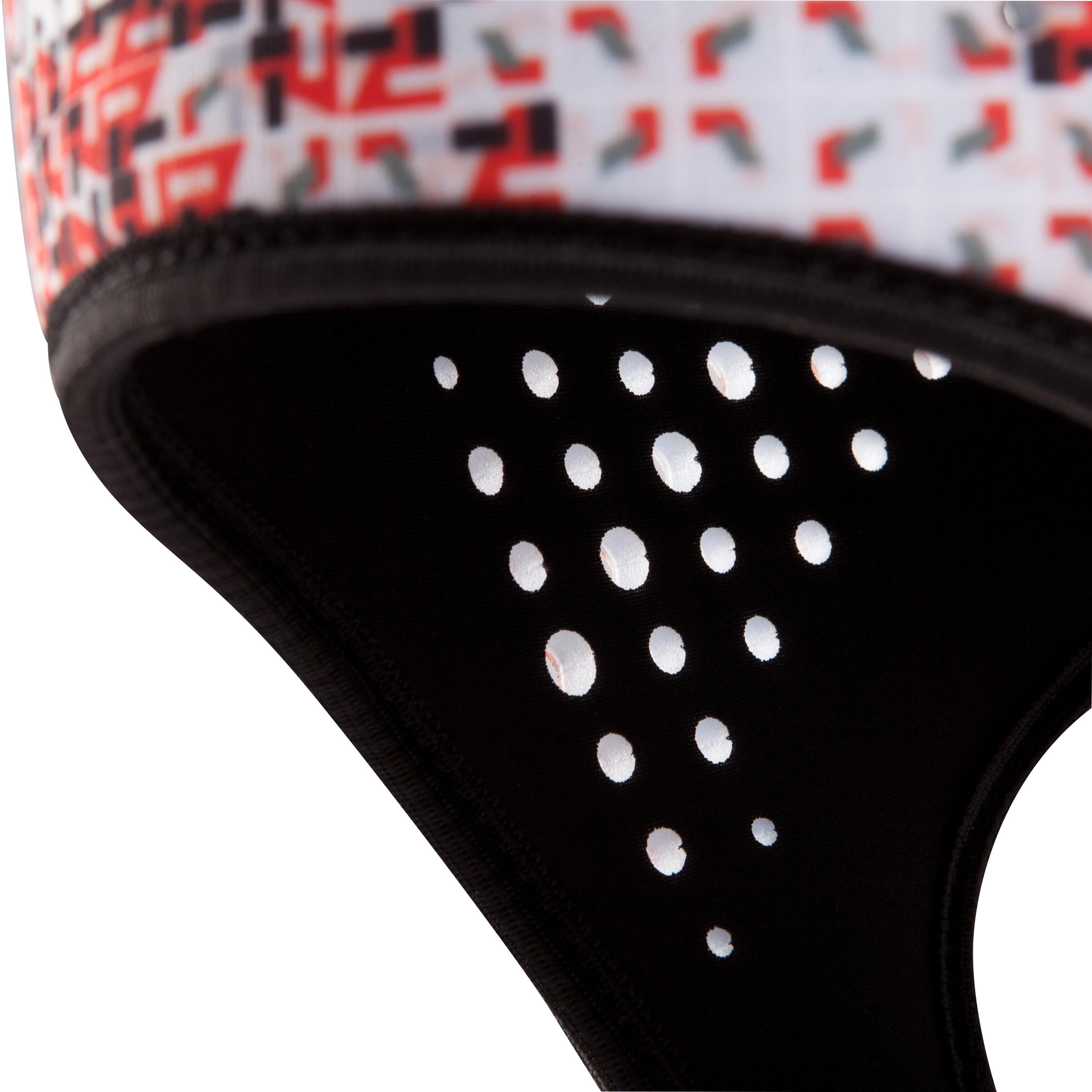 Full H 100 Kids Rugby Scrum Cap - Red White 8/9