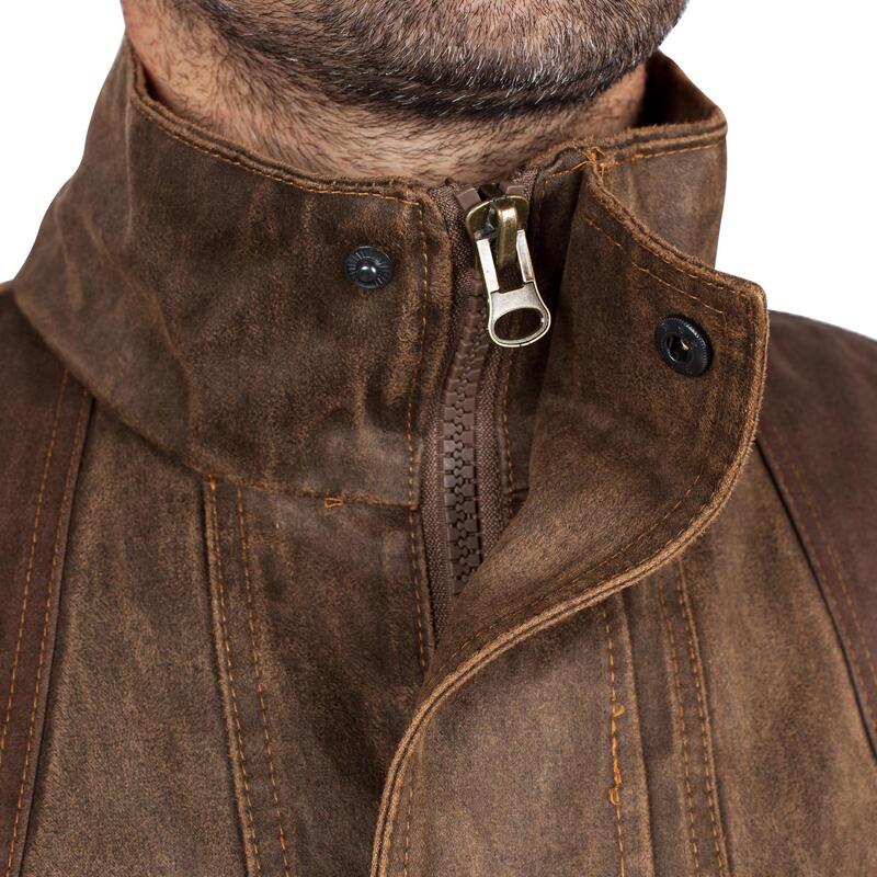 Chaqueta Caza Verney Carron Fox Game Original Hombre Impermeable Marron